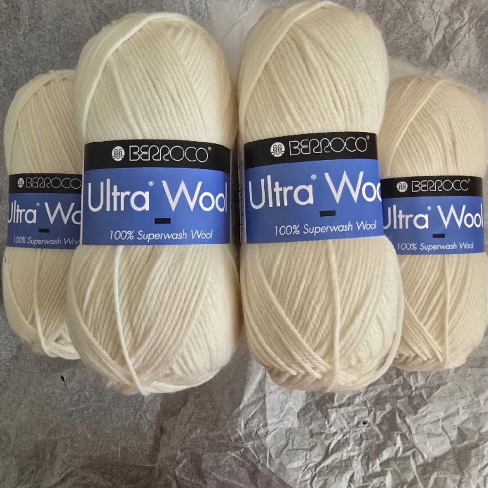 Berroco Ultra Wool Superwash Yarn in Cream And Pink